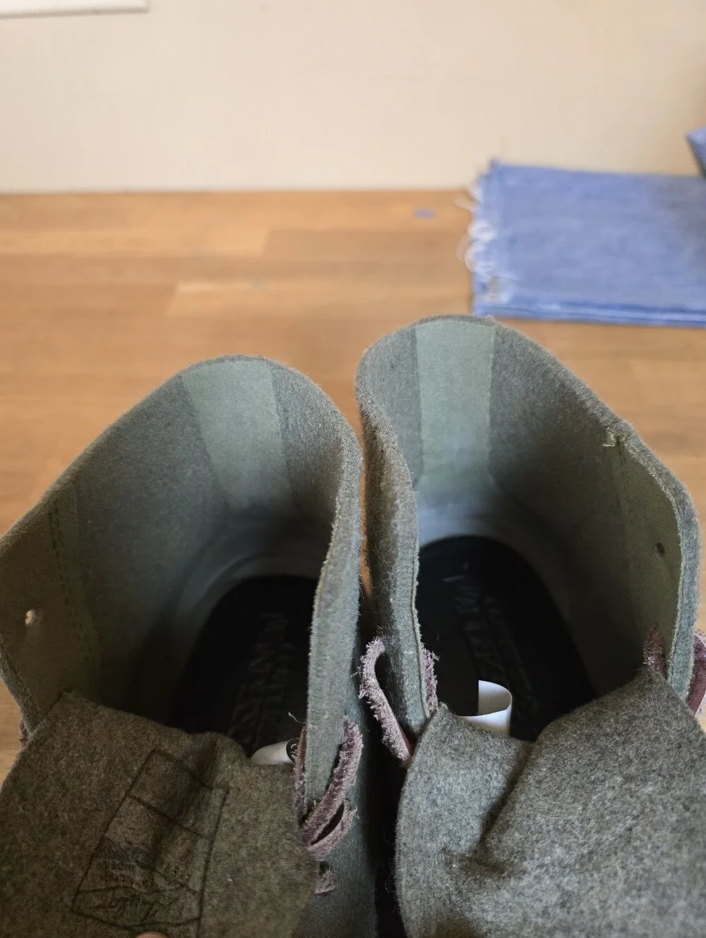 Converse x JW Anderson Chuck 70 Felt High Top Sneakers Olive Green Women's 7 - Picture 10 of 16